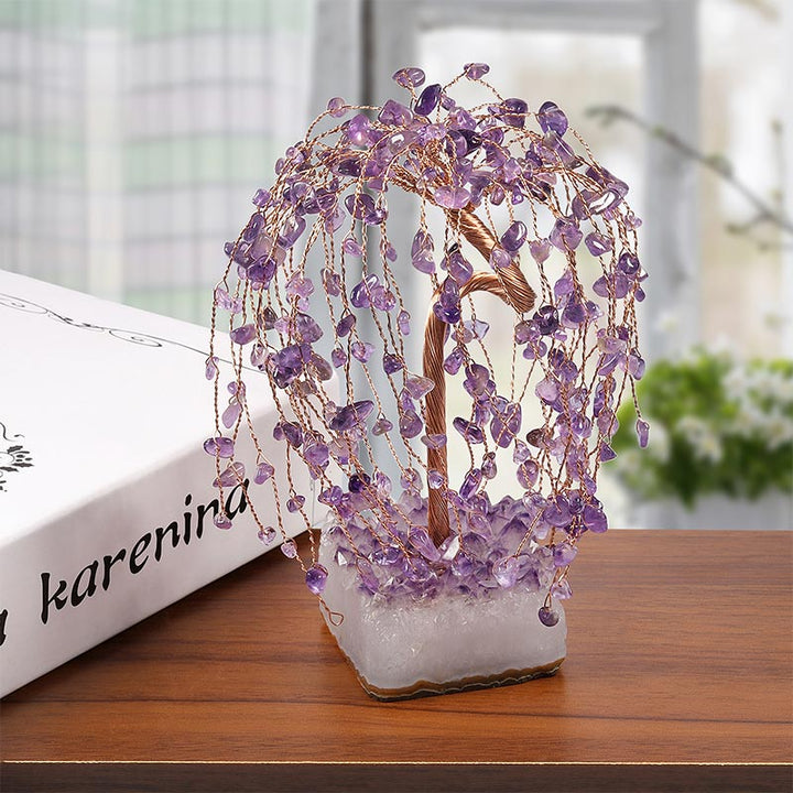 Olivenorma Natural Crystal Stone Feng Shui Tree - Amethyst - image 3