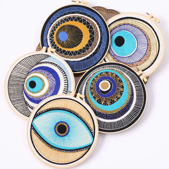 Olivenorma Evil Eye Hand Embroidery Semi Finished Material Decoration - image 0