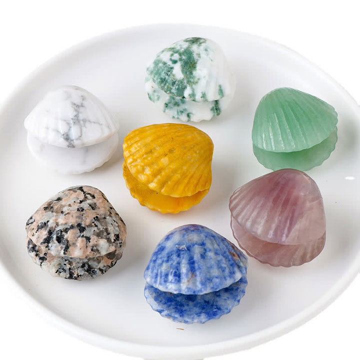 Olivenorma Natural Crystal Agate Carved Shells Gemstone Decoration - image 13