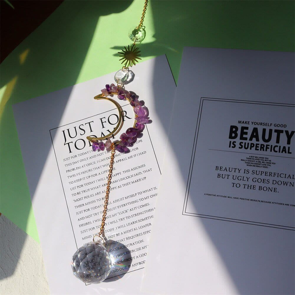 Olivenorma Moon Suncatcher Wall Hanging Wind Chime - image 2