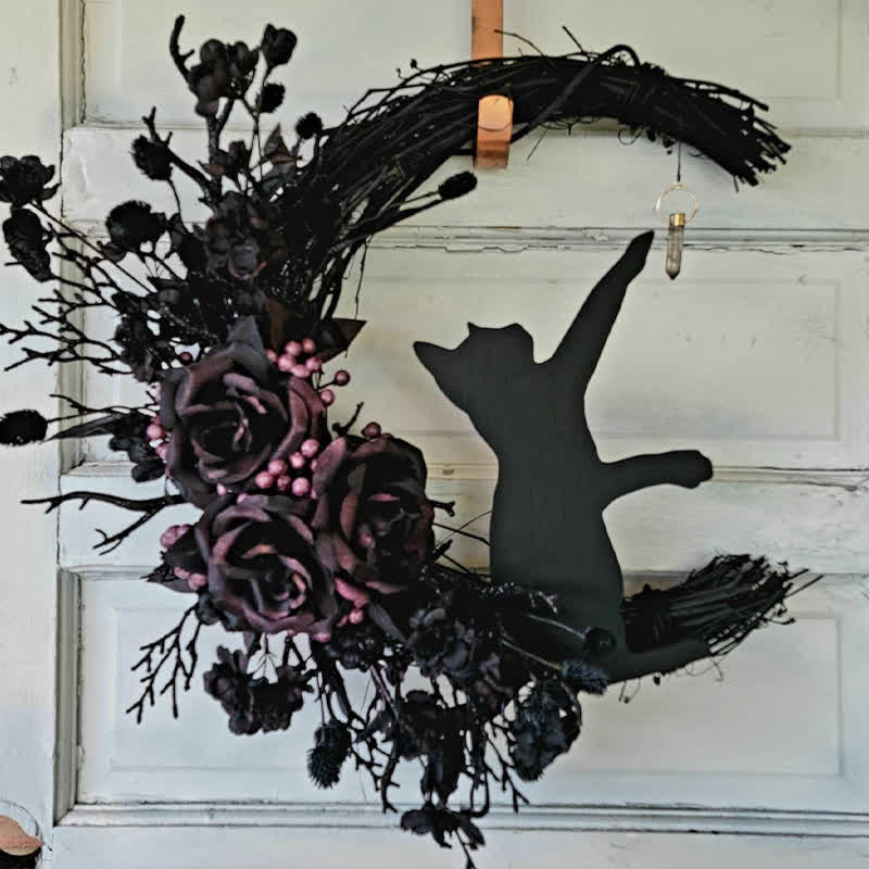 Olivenorma Celestial Lunar Moon And Kitty Wall Decor - Black - image 9