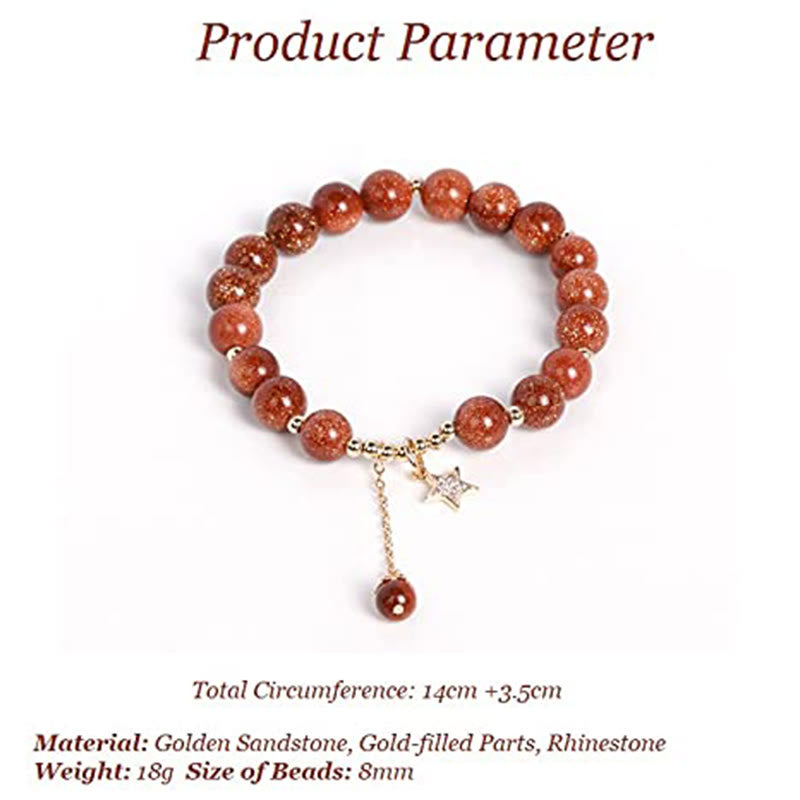 Olivenorma "Wealth and Lucky" - Sandstone Shiny Crystal Bracelet - image 3