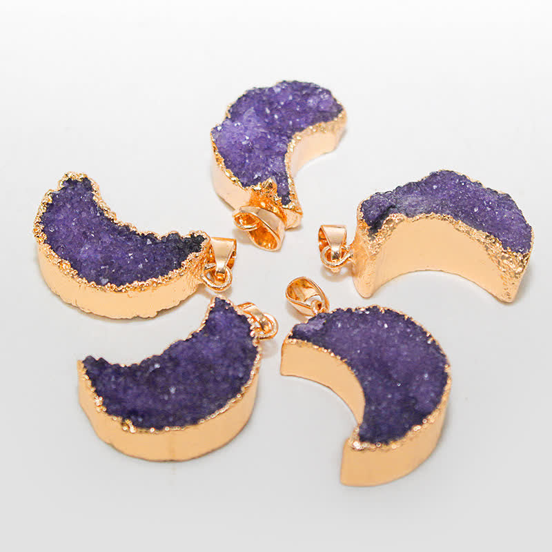 Olivenorma Natural Crystal Crescent Moon Necklace - image 14