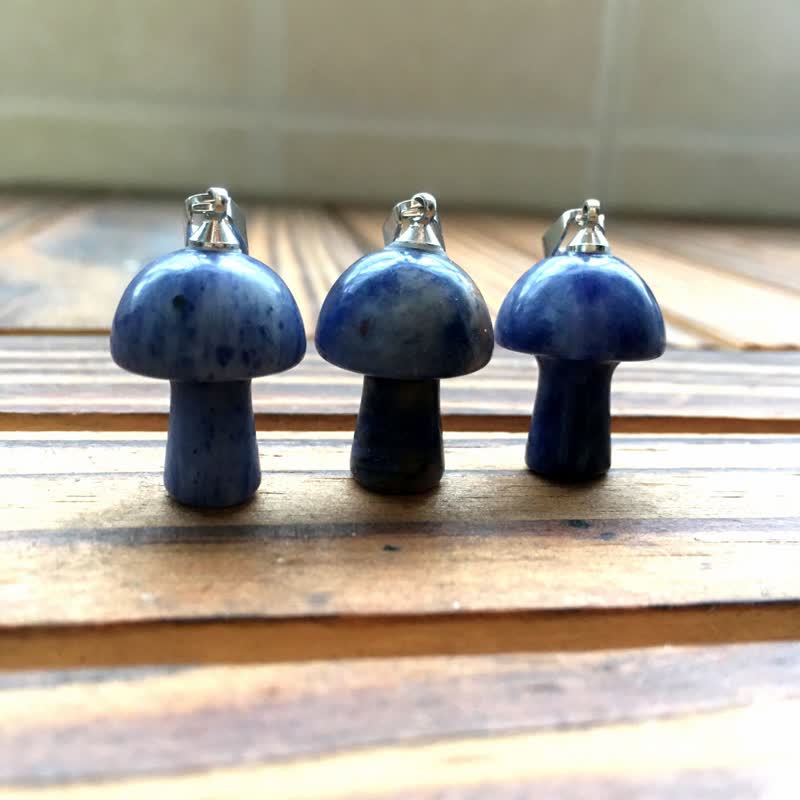 Olivenorma Spiritual Attunement Mushroom Design Healing Necklace - Sodalite - image 8
