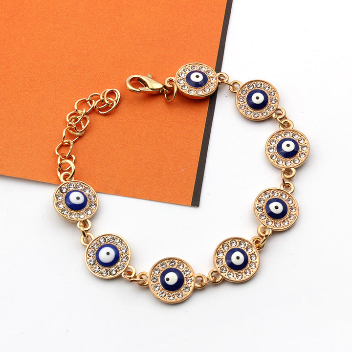 Olivenorma "Always Protected" Gold Chain Evil Eye Bracelet  - Evil Eye Without Bead - image 0