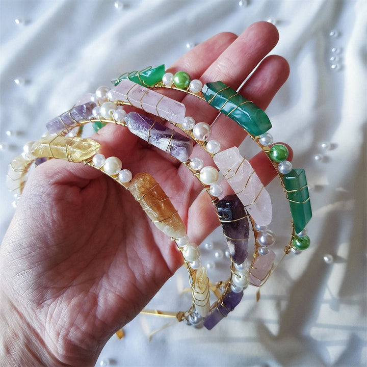 Olivenorma Citrine Amethyst With Pearl Crystal Crown - image 0