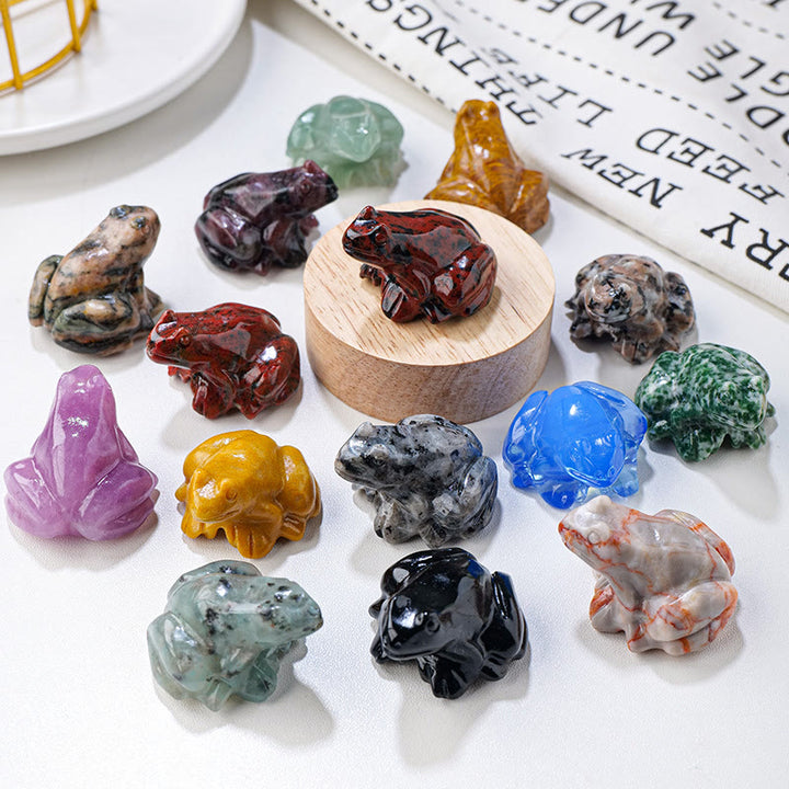 Olivenorma Natural Gemstone Carved Frog Statue Gemstone Decoration - image 42