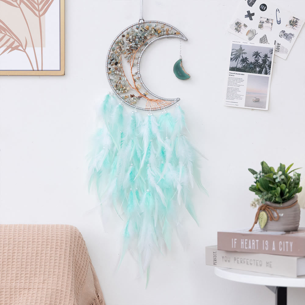 Olivenorma Natural Gravel Woven Tree of Life Moon Dream Catcher - image 46