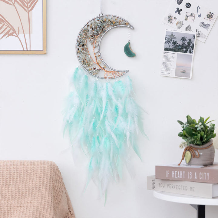Olivenorma Natural Gravel Woven Tree of Life Moon Dream Catcher - image 46