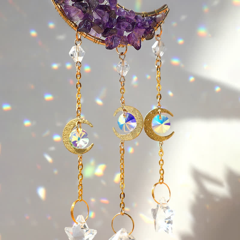Olivenorma Moon Crystal Hourglass Wind Chime Suncatcher - image 4