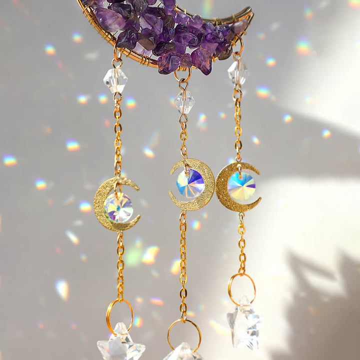 Olivenorma Moon Crystal Hourglass Wind Chime Suncatcher - image 4