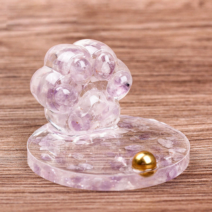 Olivenorma Natural Stone Epoxy Cat Claw Mobile Phone Holder - Lavender - image 27