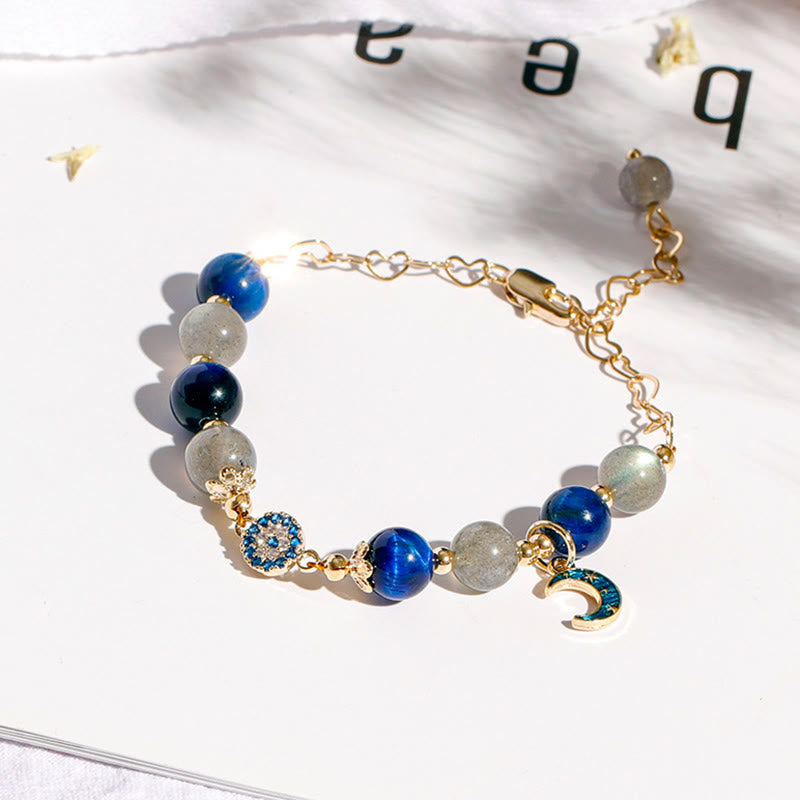 Olivenorma Moonstone Sapphire Evil Eye Bracelet - image 6