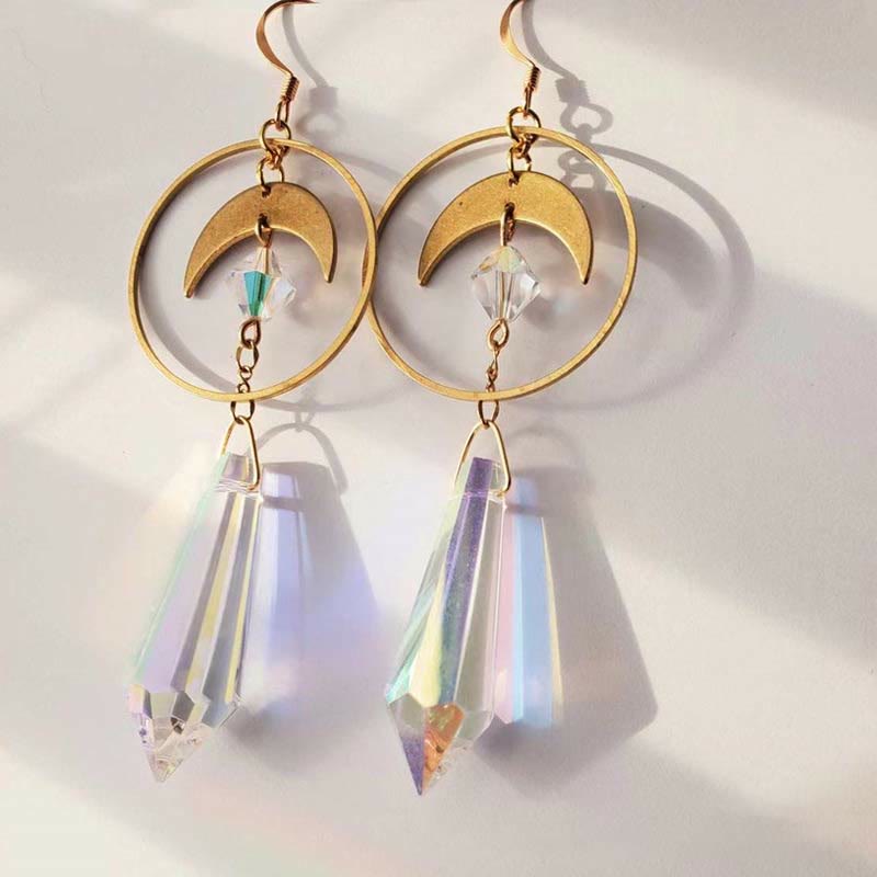 Olivenorma Natural Crystal Bohemian Earrings - image 1