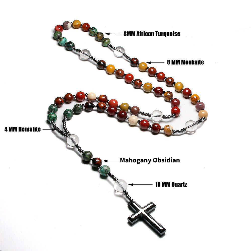 Olivenorma Natural Mookaite Beads Rosary Mala Necklaces - image 4