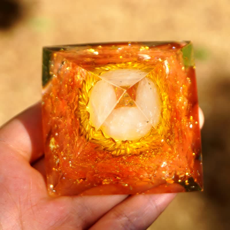 Olivenorma Rose Quartz Sphere Sun Stone Lotus Orgone Pyramid - image 4