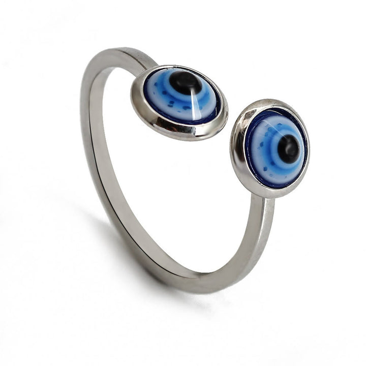 Olivenorma White Zircon Gold Plated Evil Eye Women Ring - Evil Eye - Silver - image 15