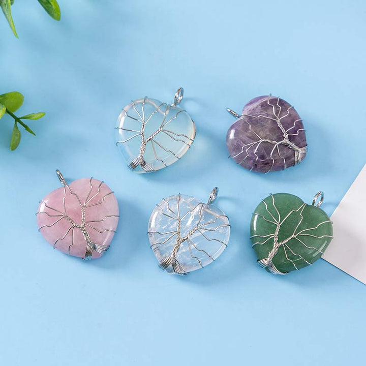 Olivenorma Natural Crystal Heart Necklace - image 2