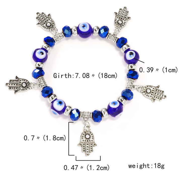 Olivenorma Evil Eye Hamsa Pendant Epoxy Zircon Bracelet - image 13
