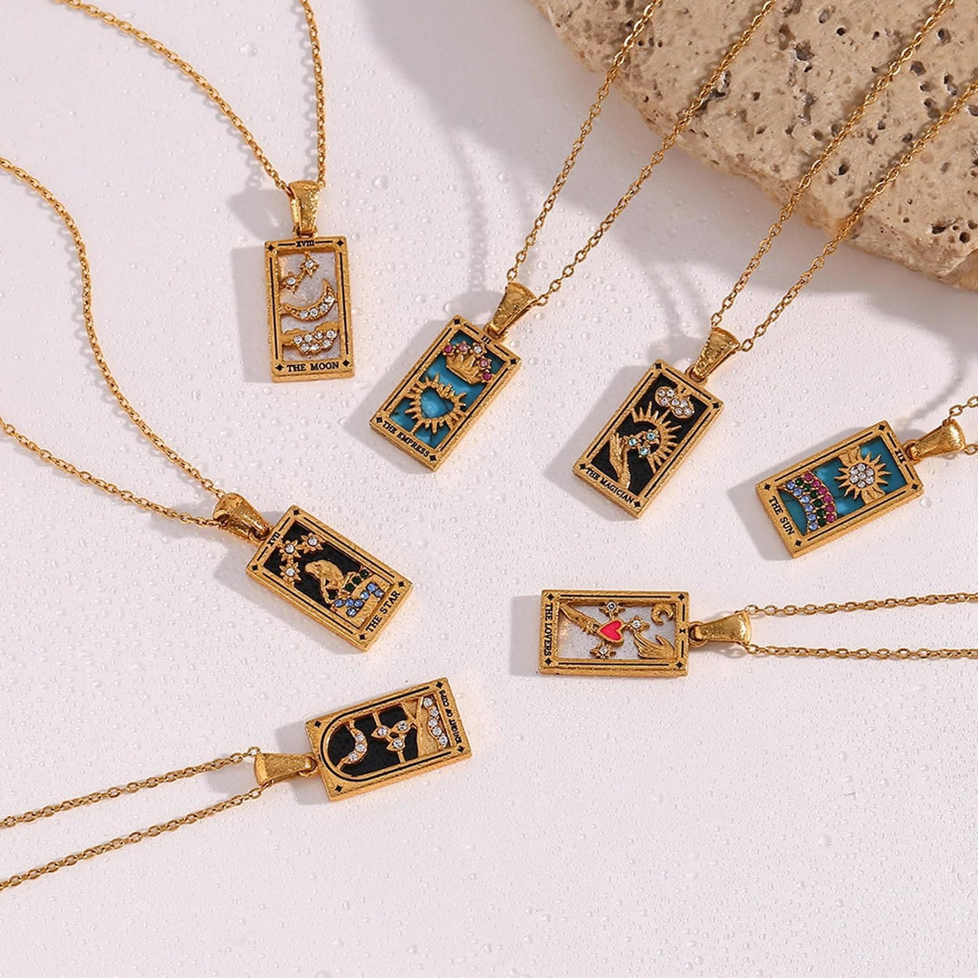Olivenorma "Sun Lovers Star Moon" Tarot Cards Sign Necklace - image 10
