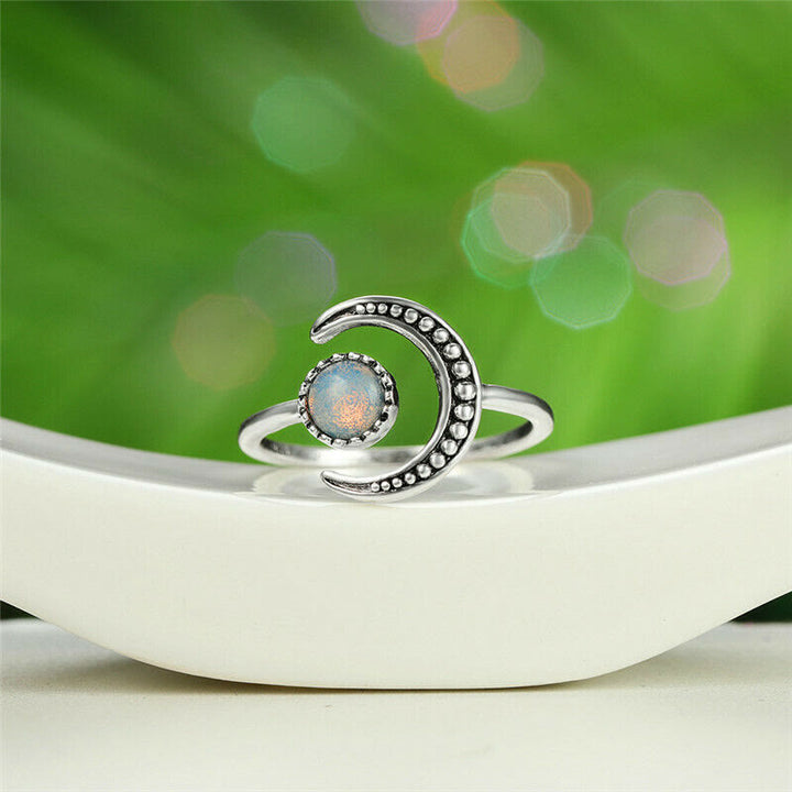 Olivenorma Moon Sun Accessory Moonstone Open Ring - image 1