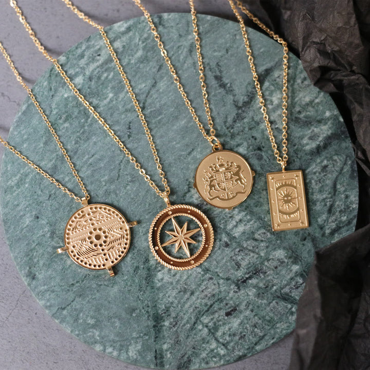 Olivenorma Tarot Titanium Steel Gold Plated Necklace - image 9