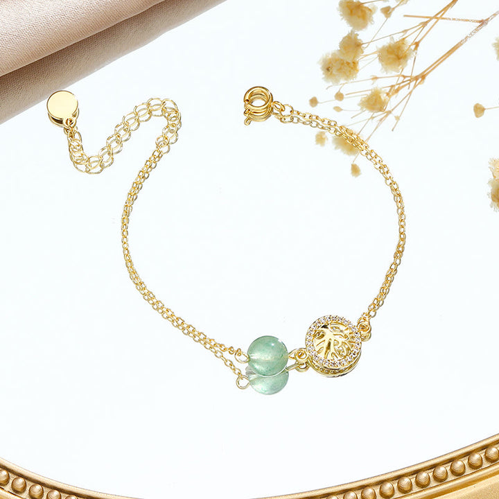 Olivenorma Green Strawberry Rutilated Quartz Tree of Life Bracelet Set - Green Strawberry Quartz Tree Of Life - image 9
