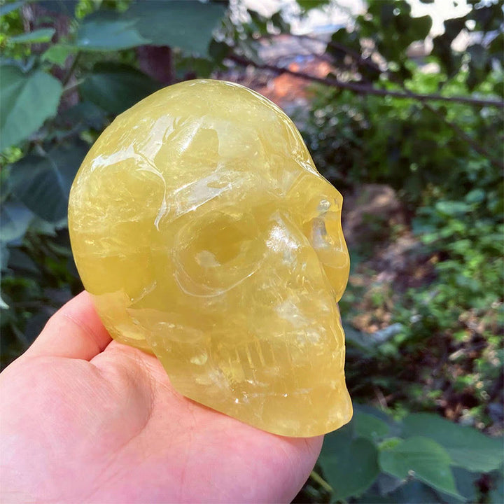 Olivenorma 10cm Natural Citrine Gemstone Decoration Crystal Skull - image 1