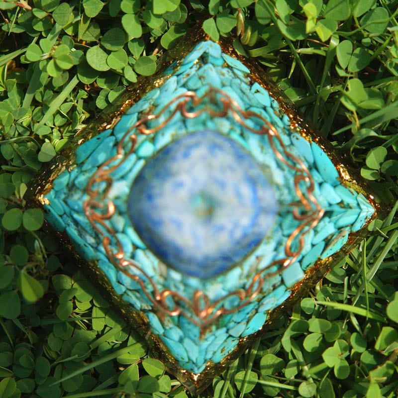 Lapis Lazuli Turquoise Orgone Pyramid - image 5