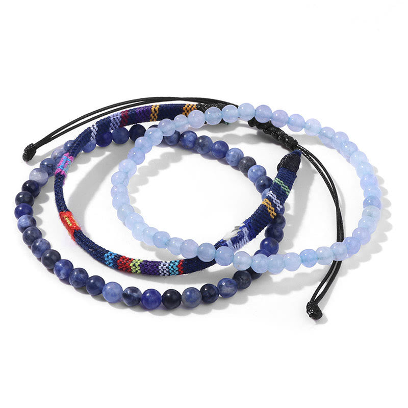 Olivenorma Bohemia Africa Turquoise Crystal Bracelet Set - Sodalite - image 6