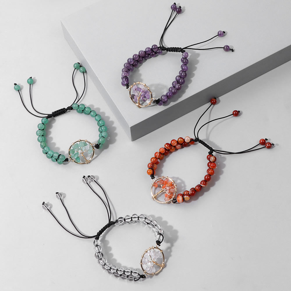 Olivenorma 6mm Beads Double Braided Tree Of Life Bracelet - image 16