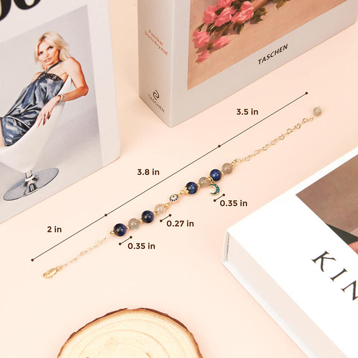 Olivenorma Moonstone Sapphire Evil Eye Bracelet - image 8