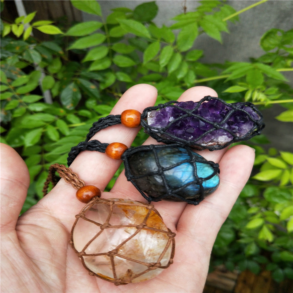 Olivenorma Handwoven Extra Large 5.5cm Adjustable Necklace Mesh Bag - image 20