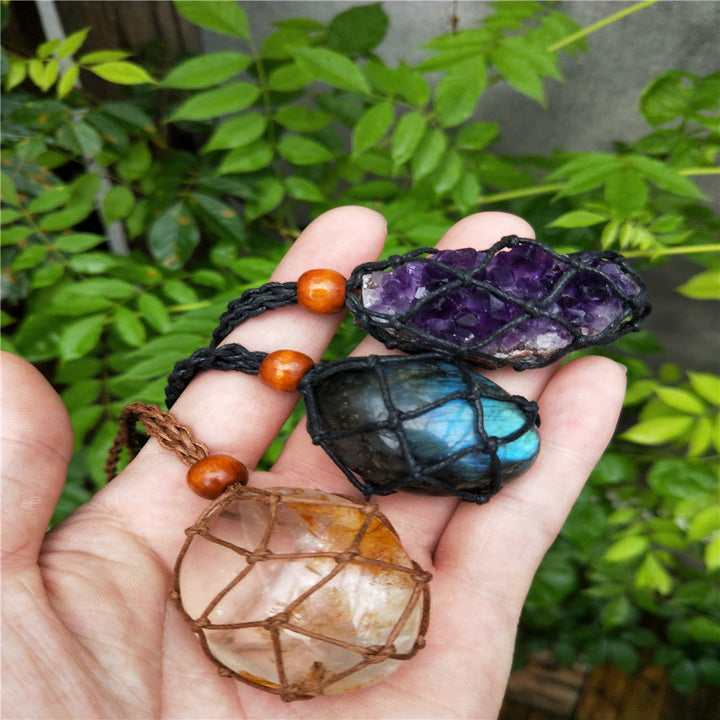 Olivenorma Handwoven Extra Large 5.5cm Adjustable Necklace Mesh Bag - image 20