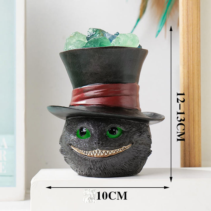 Olivenorma Natural Fluorite Hat Black Cat Crystal Lamp - image 8