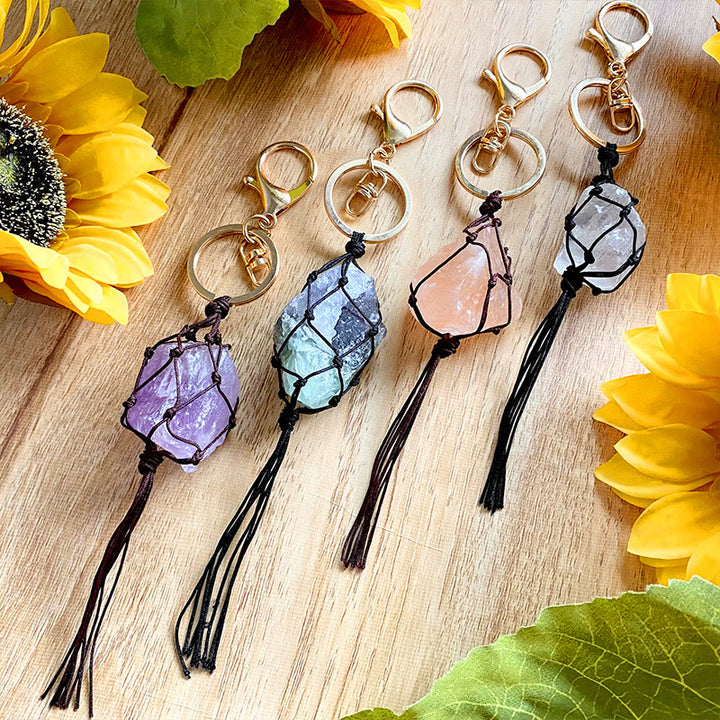 Olivenorma Natural Crystal Stone Rough Phone Strap Keychain - image 0