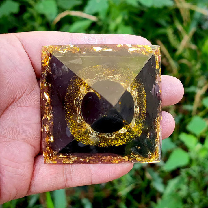 Olivenorma Obsidian Orgone Pyramid - image 2