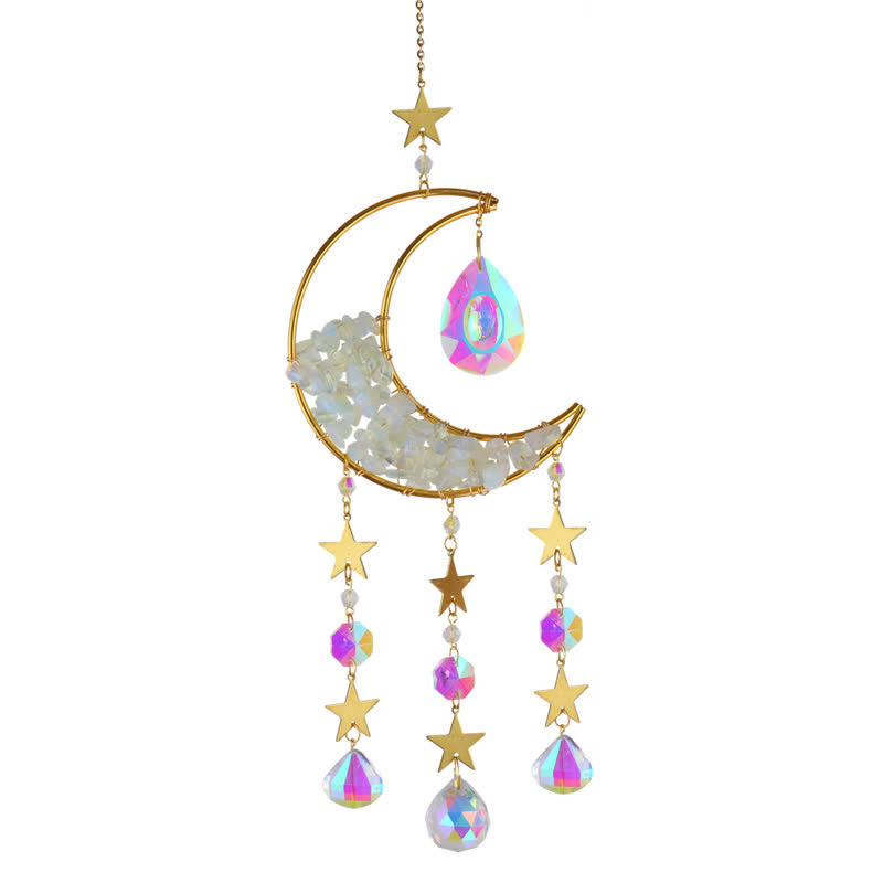 Olivenorma Moon Crystal Hourglass Wind Chime Suncatcher - image 15