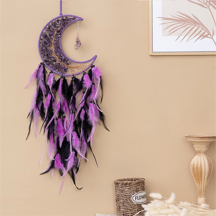 Olivenorma Natural Gravel Woven Tree of Life Moon Dream Catcher - image 11