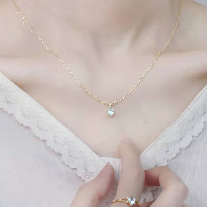 Olivenorma Dainty Rhombic Paraiba Tourmaline Necklace - image 2