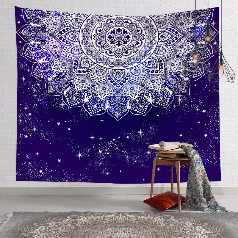 Olivenorma Yoga Backdrop Fabric Decorative Wall Covering Mural Tapestry - Flannel - Royal Blue Lotus - 78.74"*59.05"(200*150cm) - image 36