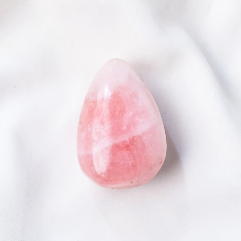 Olivenorma Natural Crystal Drop Shape Polished Play Natural Stone - Rose Quartz - image 5