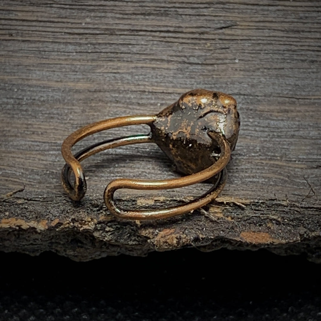 Olivenorma Natural Irregular Raw Stone Twelve Birthstone Adjustable Ring - image 4