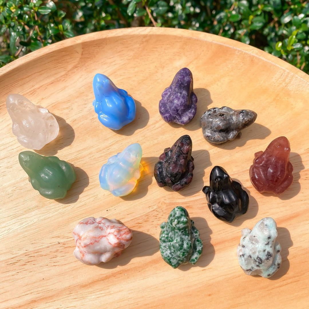 Olivenorma Natural Gemstone Carved Frog Statue Gemstone Decoration - image 0