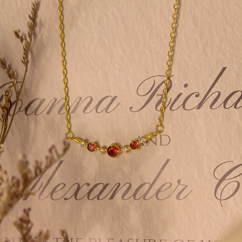 Olivenorma "Symbol of Independence" Garnet Diamond Necklace - image 12