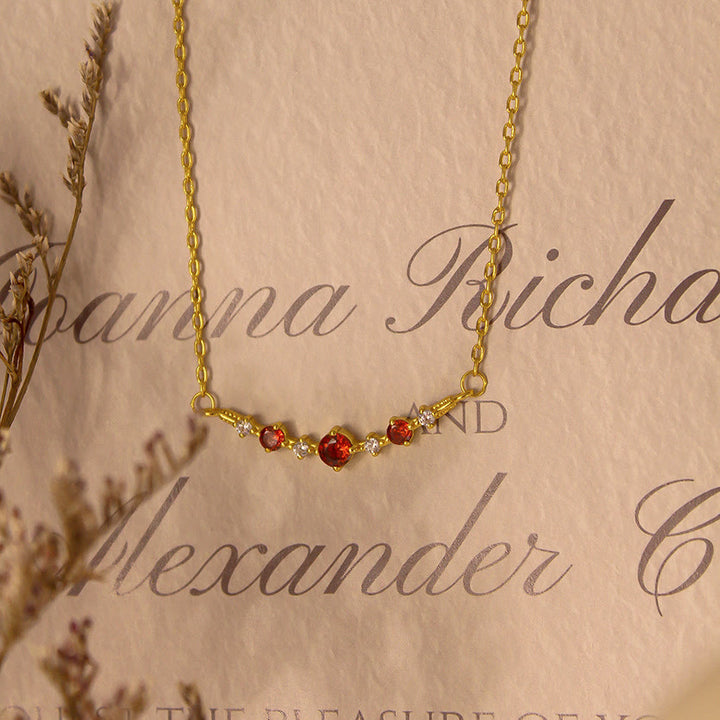 Olivenorma "Symbol of Independence" Garnet Diamond Necklace - image 12