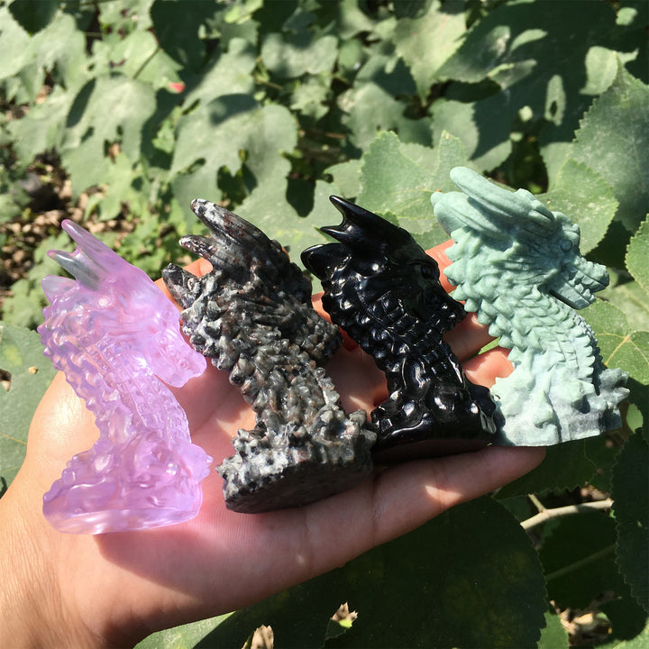 Olivenorma Obsidian Yooperlite Stone Longhorn Ornament Gemstone Decoration - image 9