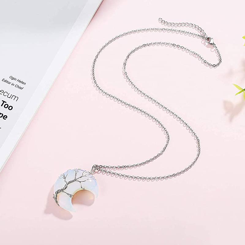 Olivenorma Natural Crystal Moon Necklace - image 11
