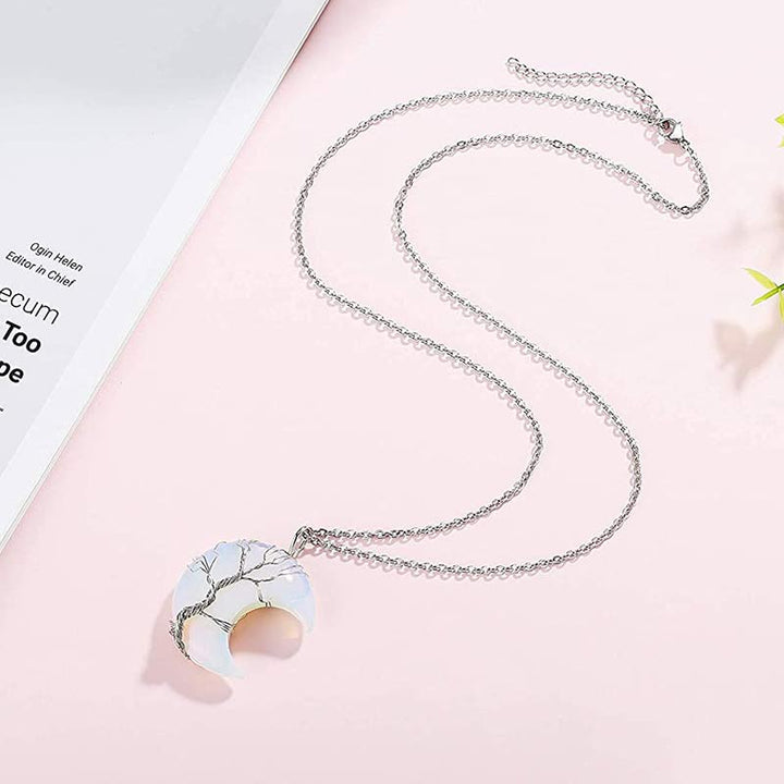 Olivenorma Natural Crystal Moon Necklace - image 11