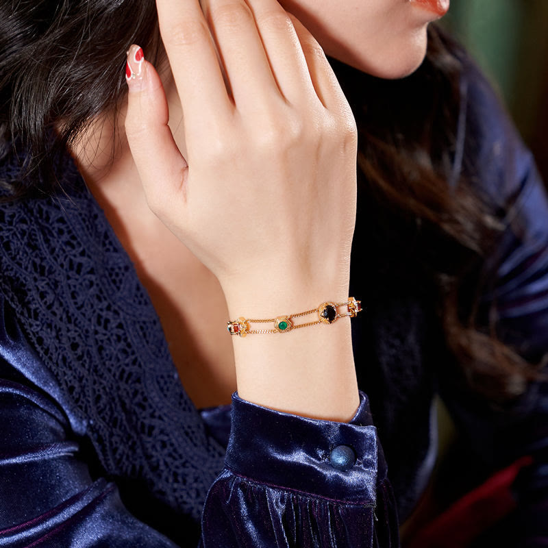 Olivenorma Western Retro Style Double Layer Bracelet - image 2